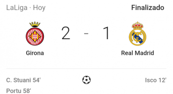 Un Girona FC plagado de independentistas humilla al Real Madrid.