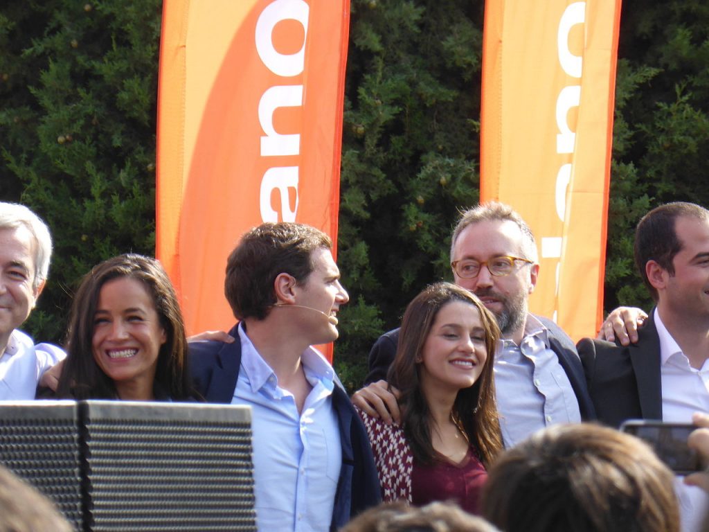 Ciudadanos plana mayor en un mitín