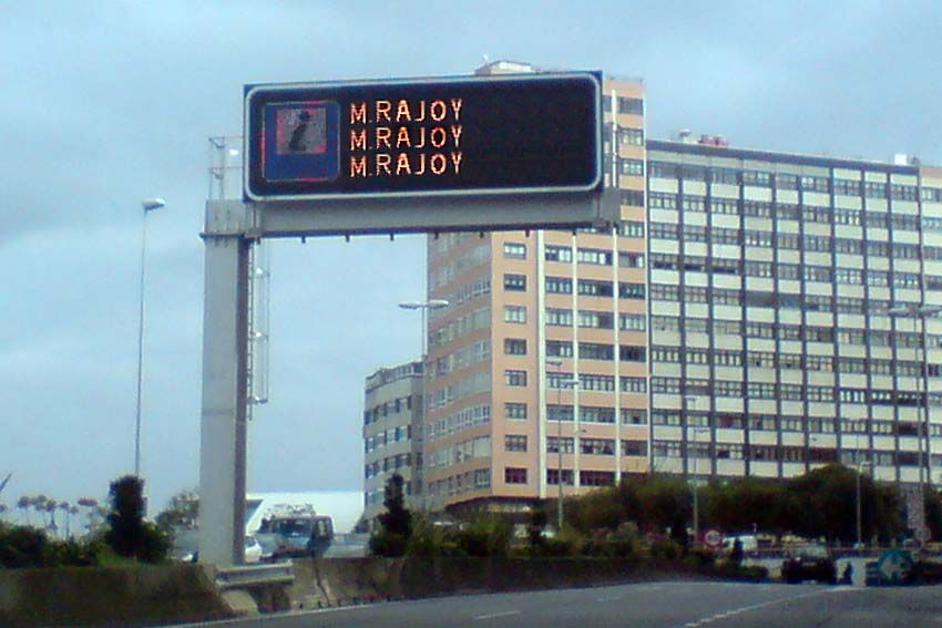 Paneles informativos en A Coruña