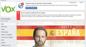 Ordas organizadas de rojos consiguen cerrar el Facebook de VOX.