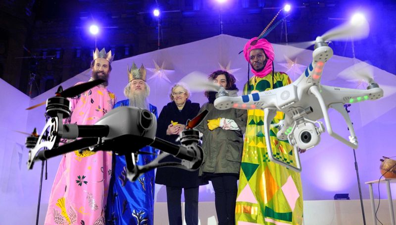 Drones para ver la cabalgata de Reyes de Madrid