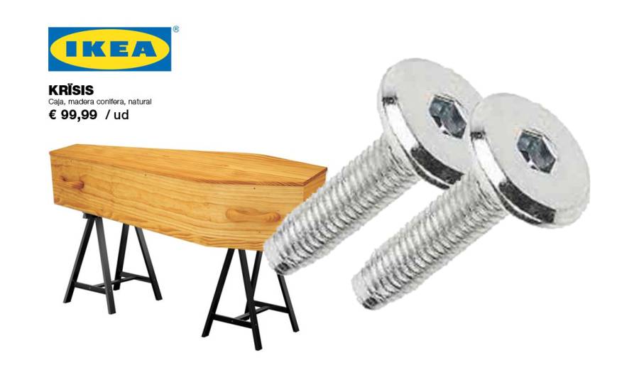Ataud IKEA no cierra por falta tornillos