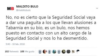 Por hacer alusiones a Tabarnia en las RRSS no dan una paguita, es un bulo.