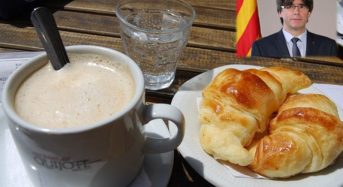 Pillan a Puigdemont gastándose 7 € con propina en un desayuno popular en Bruselas