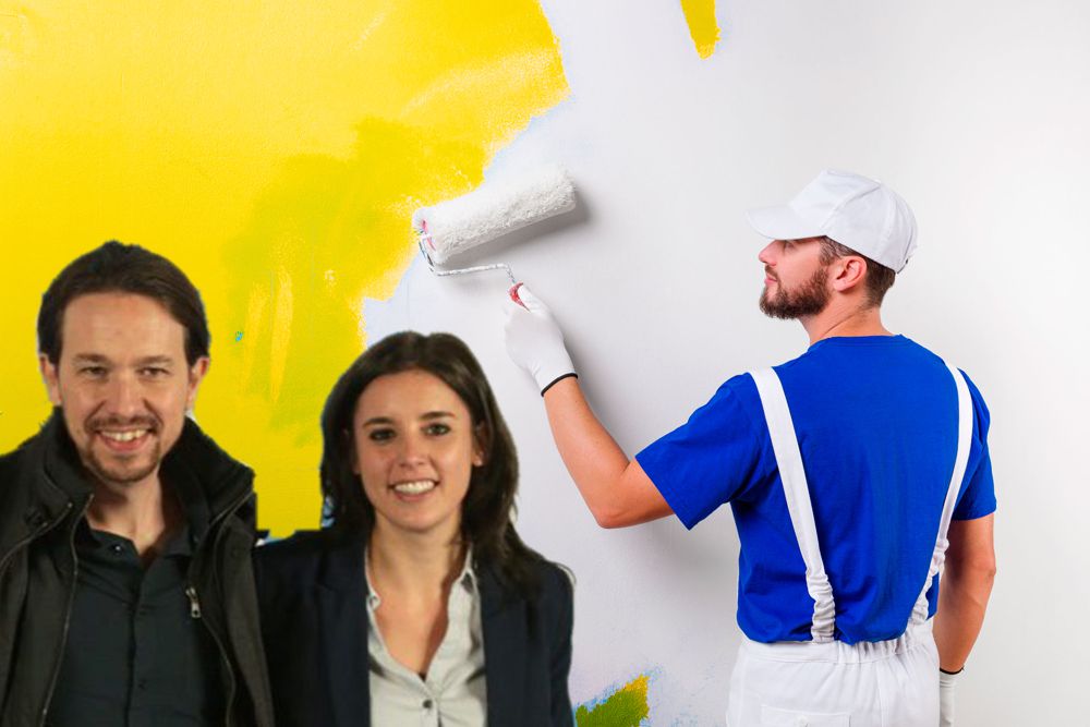 Trabajos de pintura en casa de Irene Montero y Pablo Iglesias sin licencia