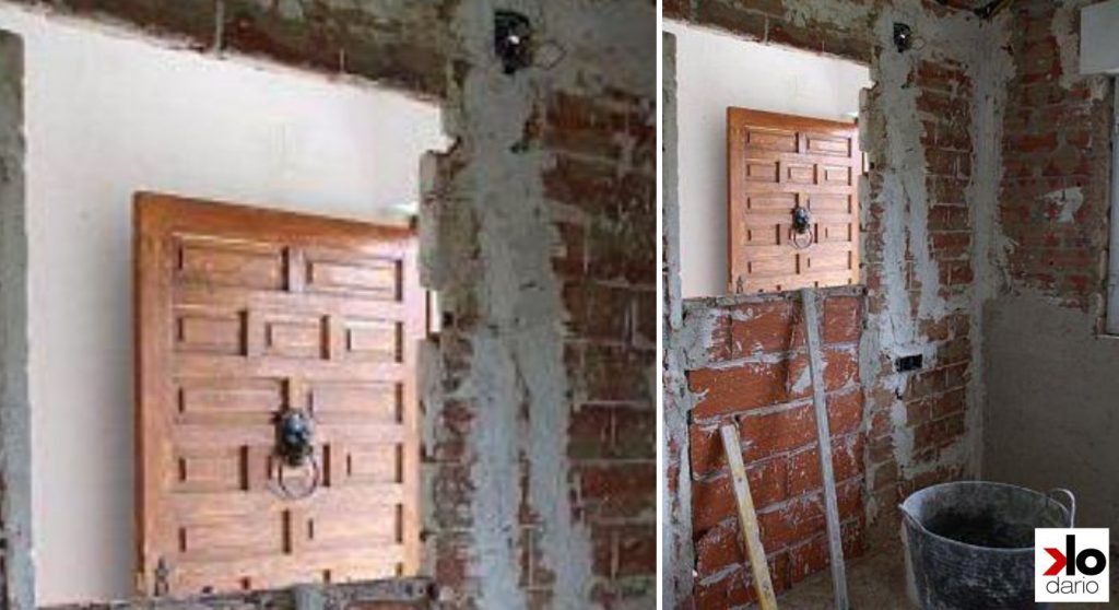 Roba aire acondicionado a su vecino con agujero en la pared