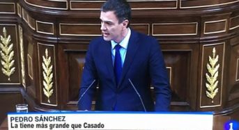 TVE rotula que Pedro Sánchez «la tiene más grande que Casado».