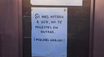 Un restaurante de Almería practica el apartheid a los que quieren a España.