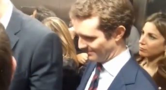 El ascensor en el que se ha quedado atrapado Pablo Casado fue revisado por un miembro de Podemos