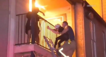 Pillan a los bomberos de Carmena metiendo a niños en un incendio.