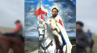 ES UN BULO: No, Santiago Abascal no ha pedido entrar en el Parlamento a caballo disfrazado de Santiago Apóstol.