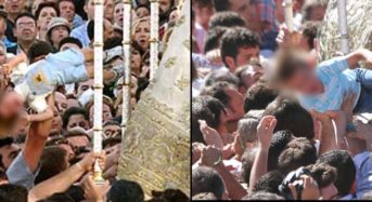 Podemos pide prohibir el lanzamiento de menores a la virgen del Rocio