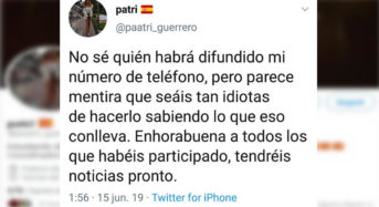 Una coordinadora de VOX que publicó su teléfono en Twitter se queja de que se difunda su teléfono en Twitter.