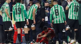 Jordán, el jugador que se desplomó en el Betis-Sevilla, tiene las dos dosis de Moderna.