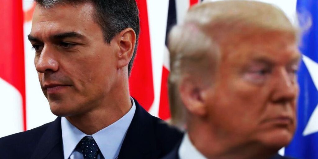 Trump y Sánchez perdonándose la vida en la conferencia de la OTAN en LA HAYA
